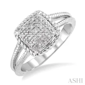 1/20 Ctw Single Cut Diamond Ring in Sterling Silver