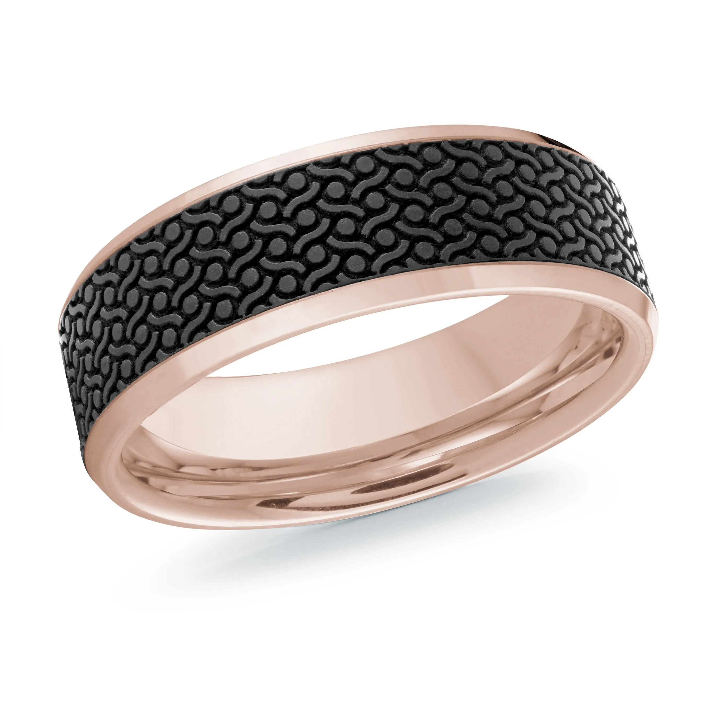 14K Rose Gold Ring from the Noir Collection by Malo - MRDA-041-7P