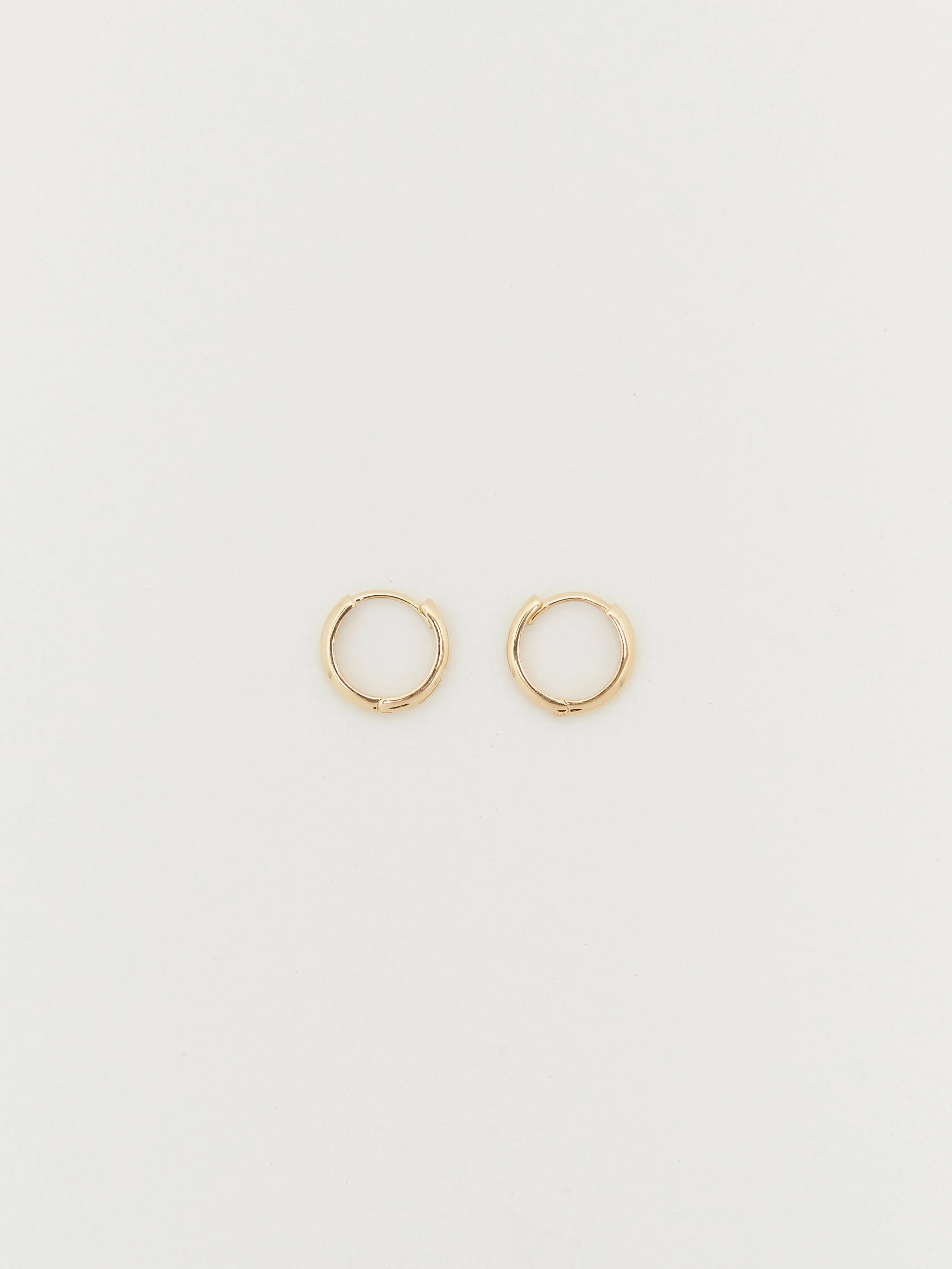 14K Small Huggie Hoops