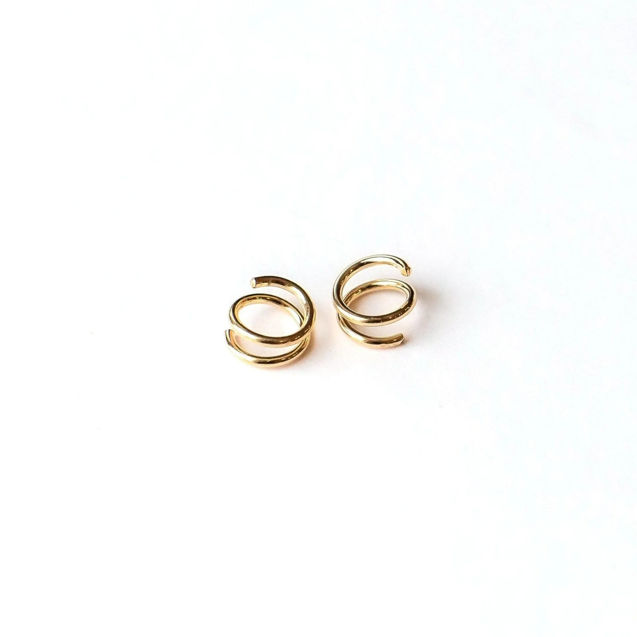 14k Solid Gold Small Twist Earrings