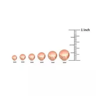 14K Solid Rose Gold Ball Stud Earrings