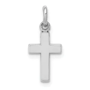 14k White Gold Latin Cross Pendant