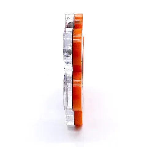 1.5" Flippy Acrylic Hoop Earrings - Bright Confetti & Orange