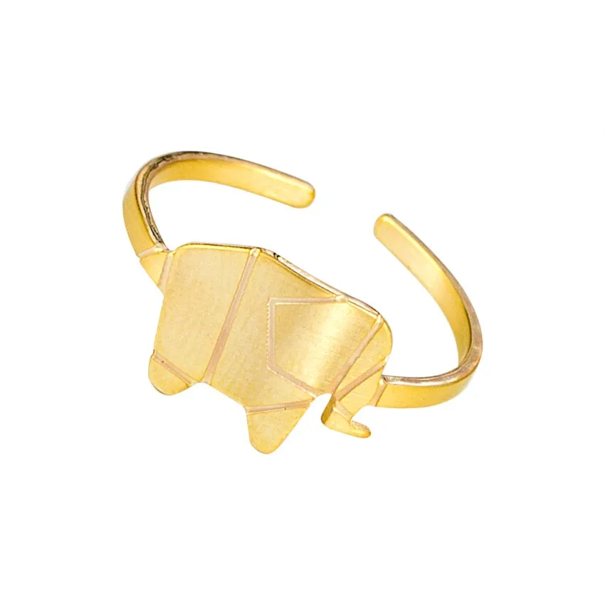 2018 Unique Origami Elephant Rings For Women