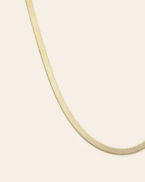 4.5mm Herringbone Chain - Gold Vermeil