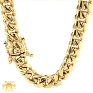 9.2mm 14k Solid Yellow Gold Miami Cuban Link Chain (175.5 grams, 24", VIP)