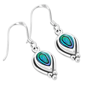 Abalone Shell Pear Shaped Ethnic Style Drop Hook Earrings