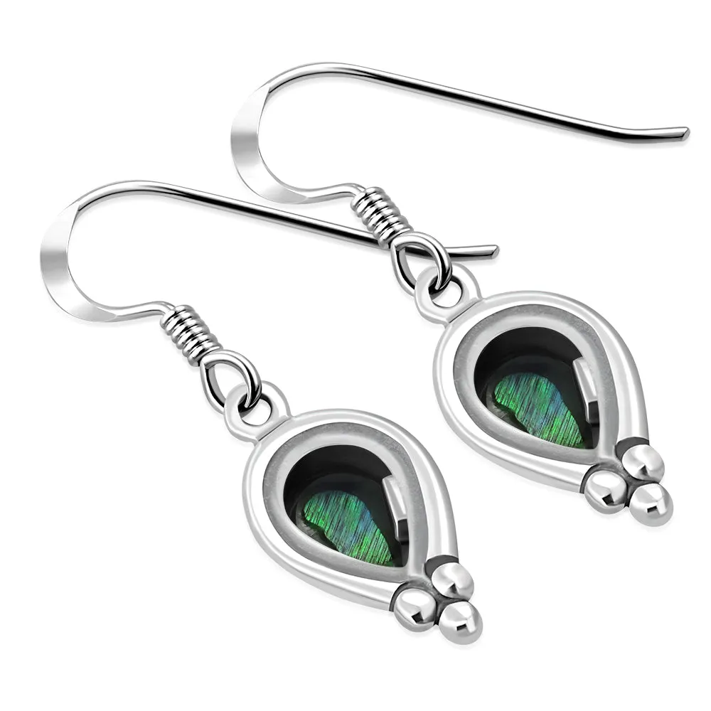 Abalone Shell Pear Shaped Ethnic Style Drop Hook Earrings