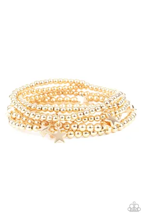 American All-Star Gold Paparazzi Bracelet