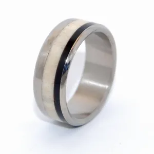 American Man| Size 9.5 At 7.9mm | Moose Antler & Bison Horn | Unique Wedding Band | On Sale