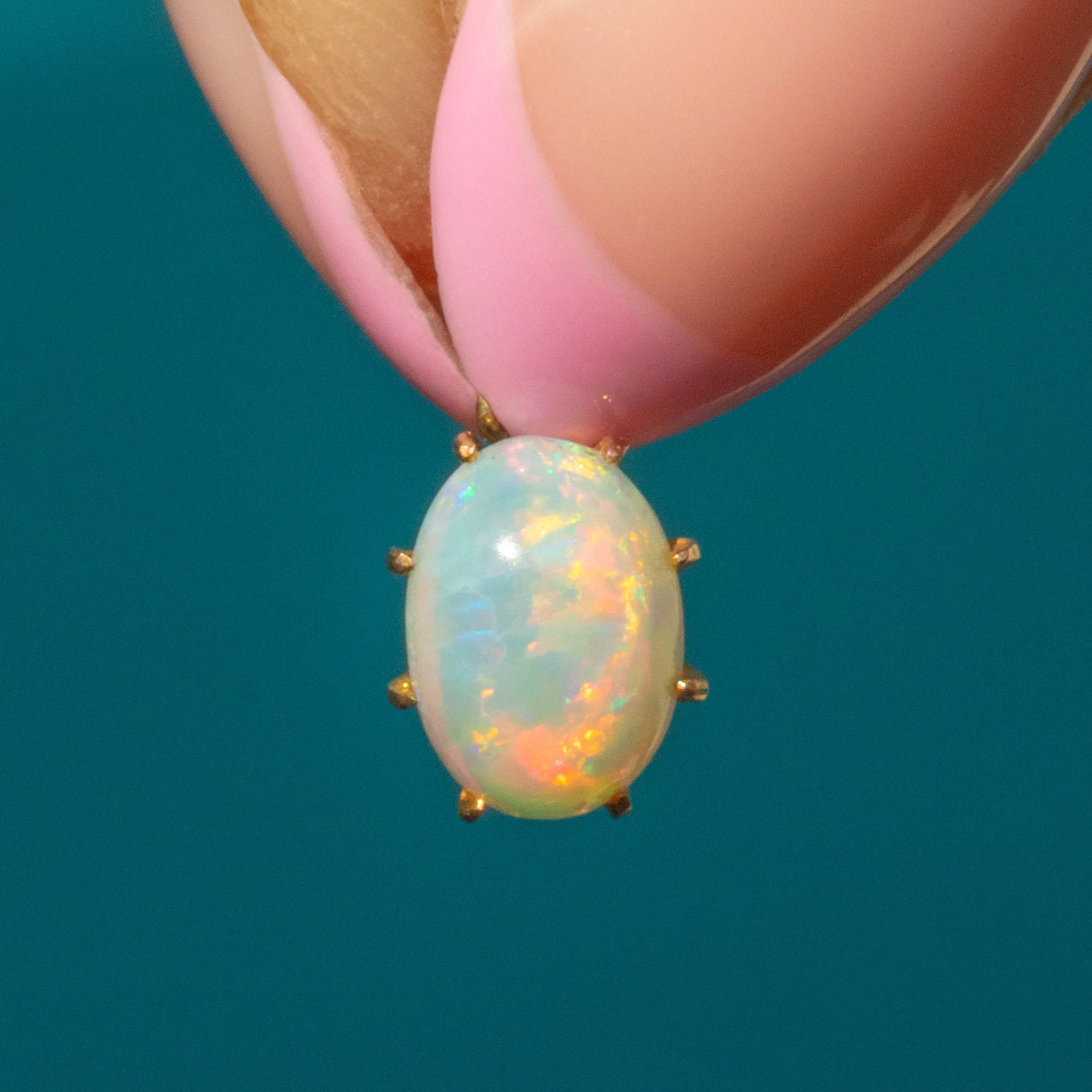 Antique 15ct Gold Opal Charm, 0.27ct