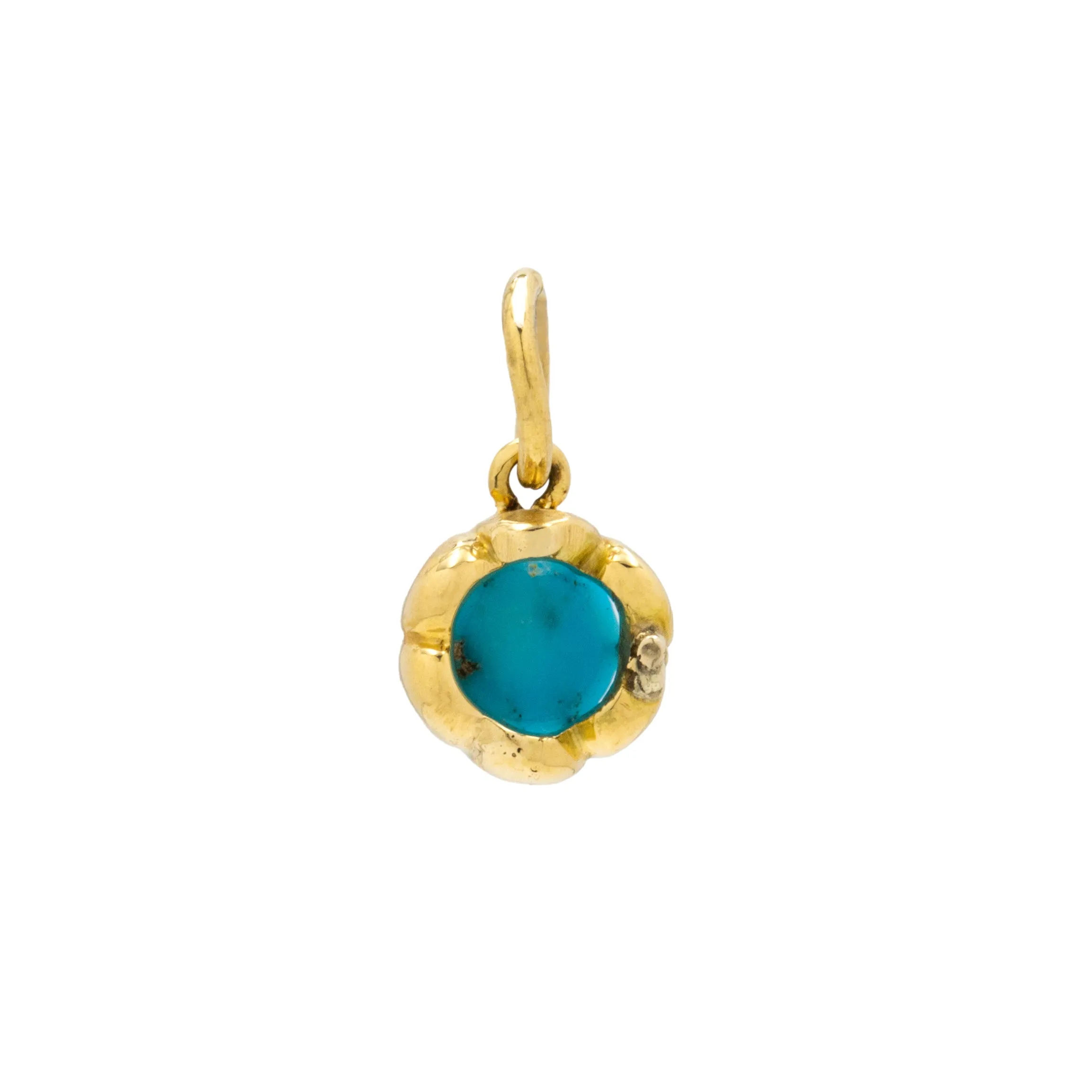 Antique 18ct Gold Turquoise Charm