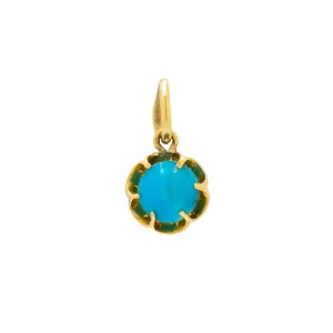 Antique 18ct Gold Turquoise Charm