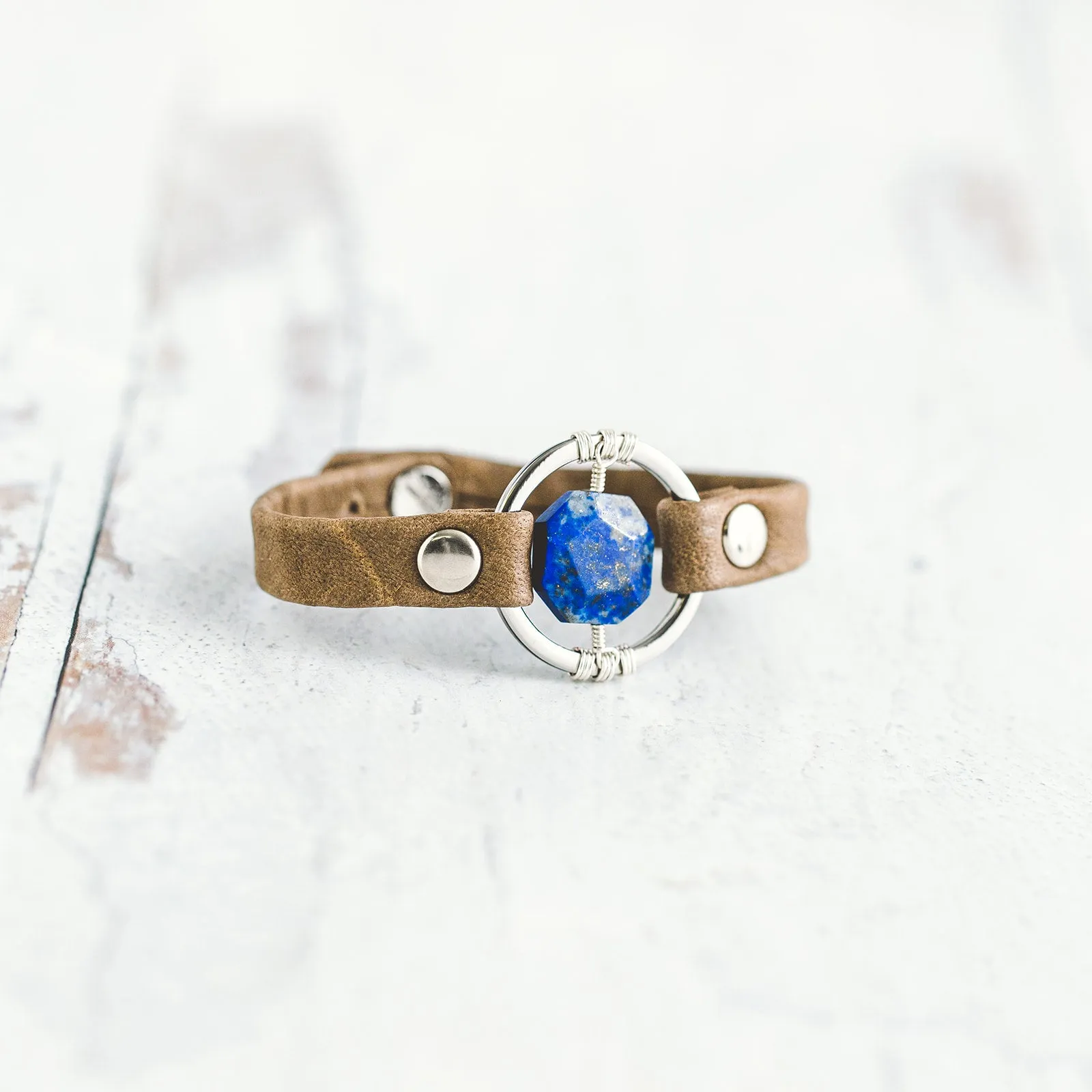 Be the Light Bracelet - Silver - Lapis Lazuli