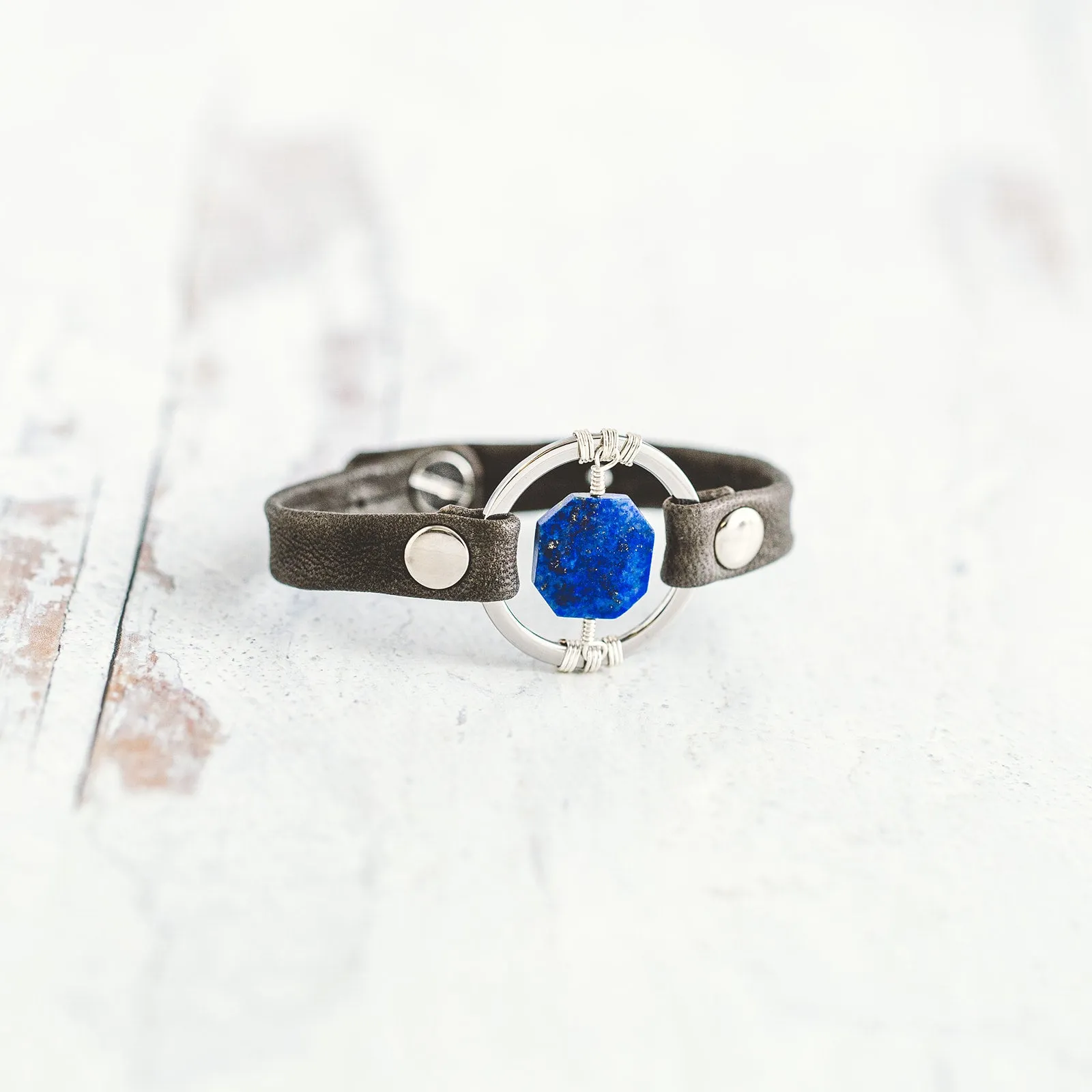 Be the Light Bracelet - Silver - Lapis Lazuli