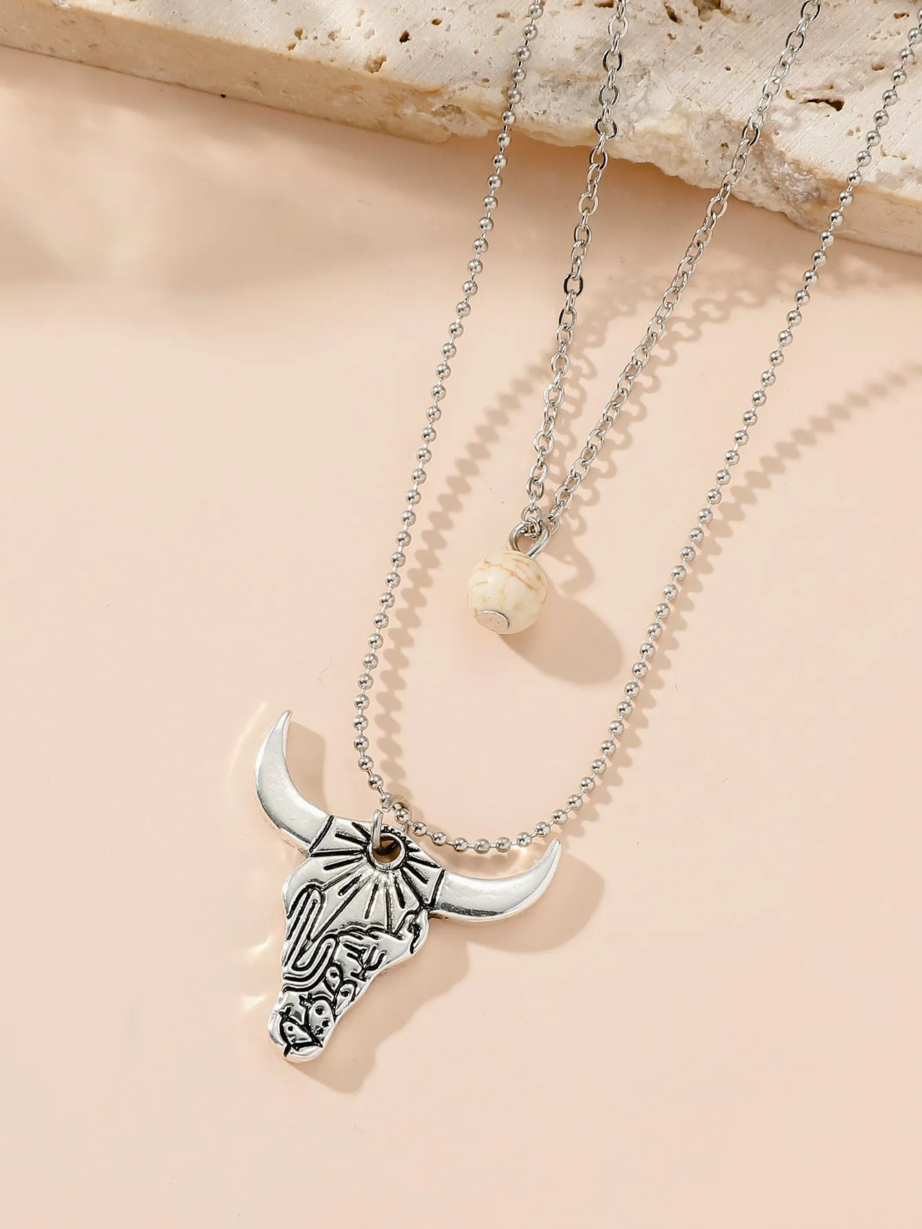 Bull Head Pendant Necklace for Women Girls Accessories Jewelry Gifts Gift for