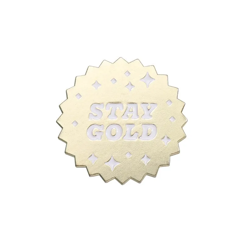 Cartoon Style Cowboy Style Book Geometric Letter Alloy Stamping Stoving Varnish Plating Unisex Brooches