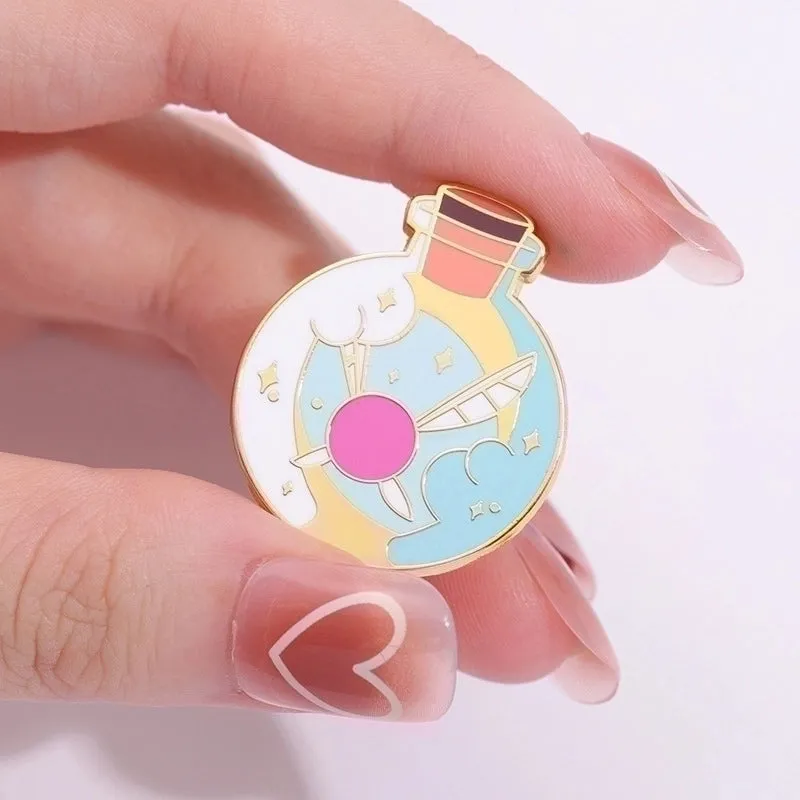 Cartoon Style Pin Geometric Alloy Plating Unisex Brooches