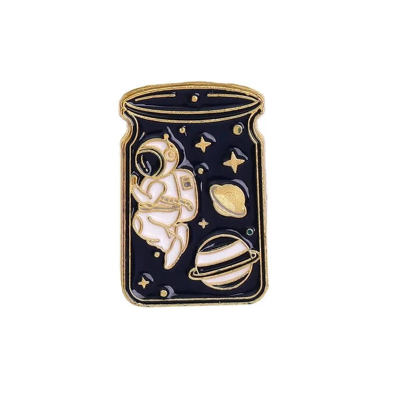 Cartoon Style Pin Geometric Starry Sky Alloy Enamel Unisex Brooches