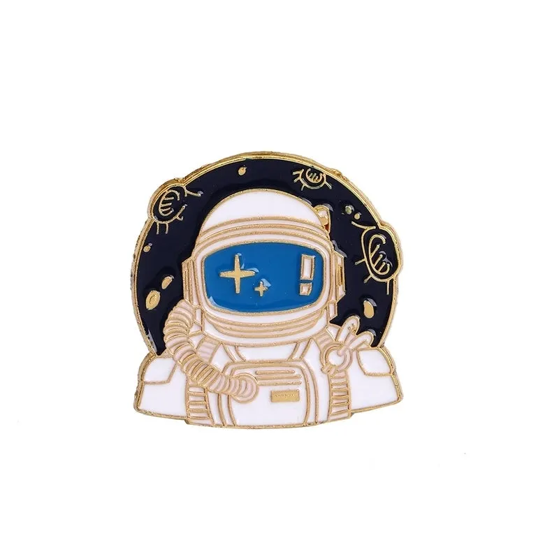 Cartoon Style Pin Geometric Starry Sky Alloy Enamel Unisex Brooches