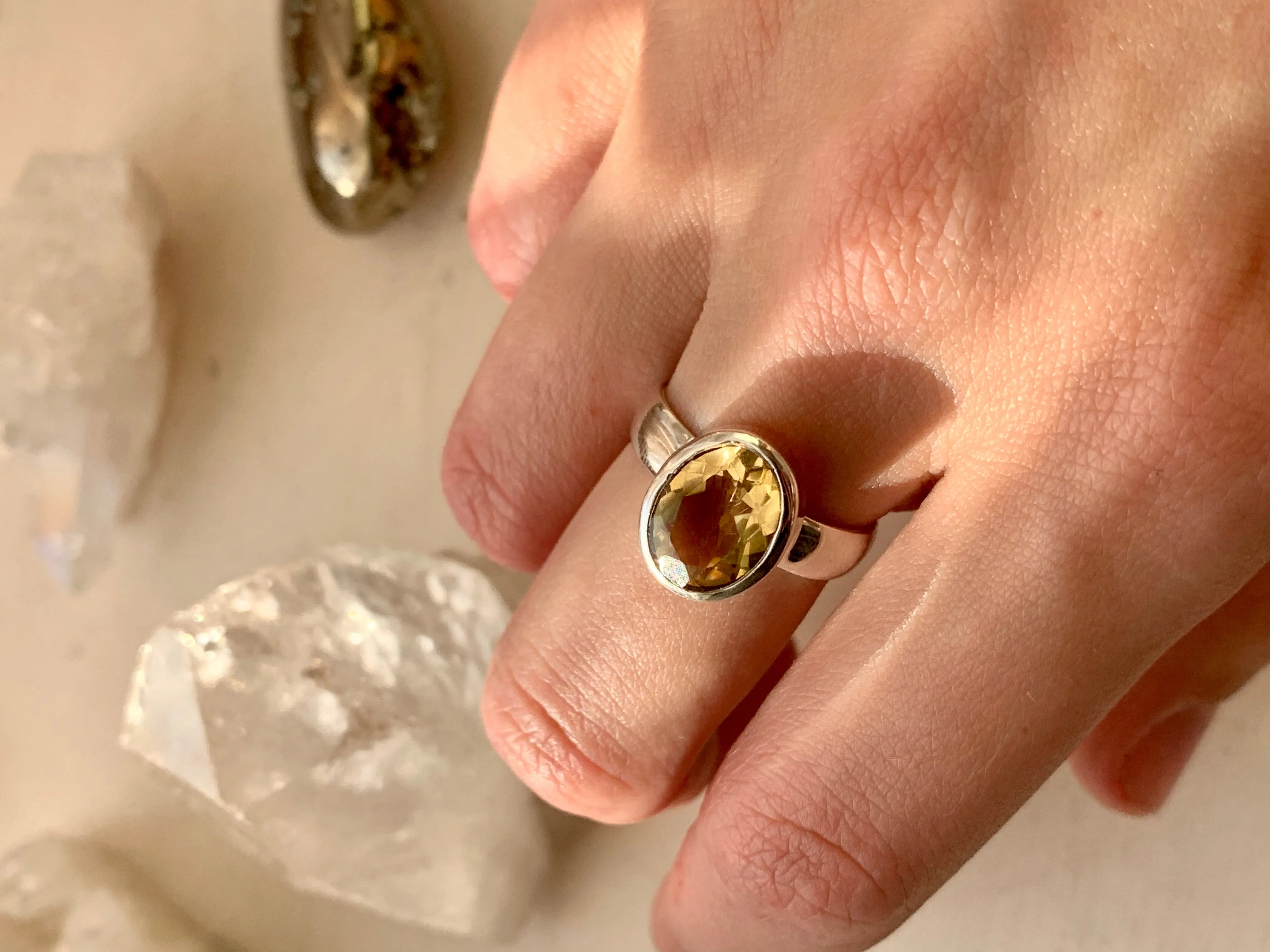 Citrine Sabina Ring - Medium Oval (US 7 & 8)