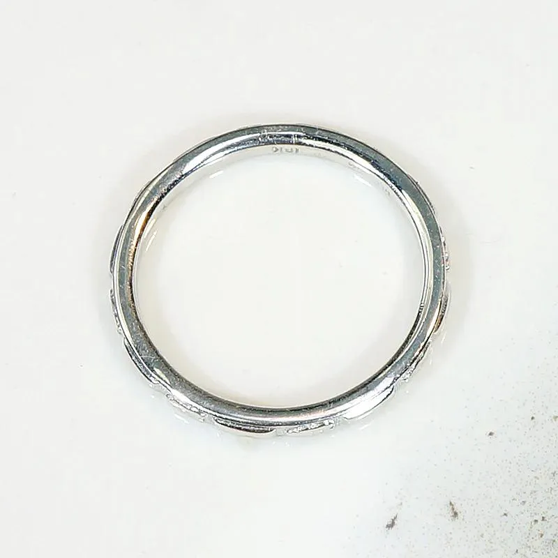 Clean-Lined "Orange Blossom" White Gold Band