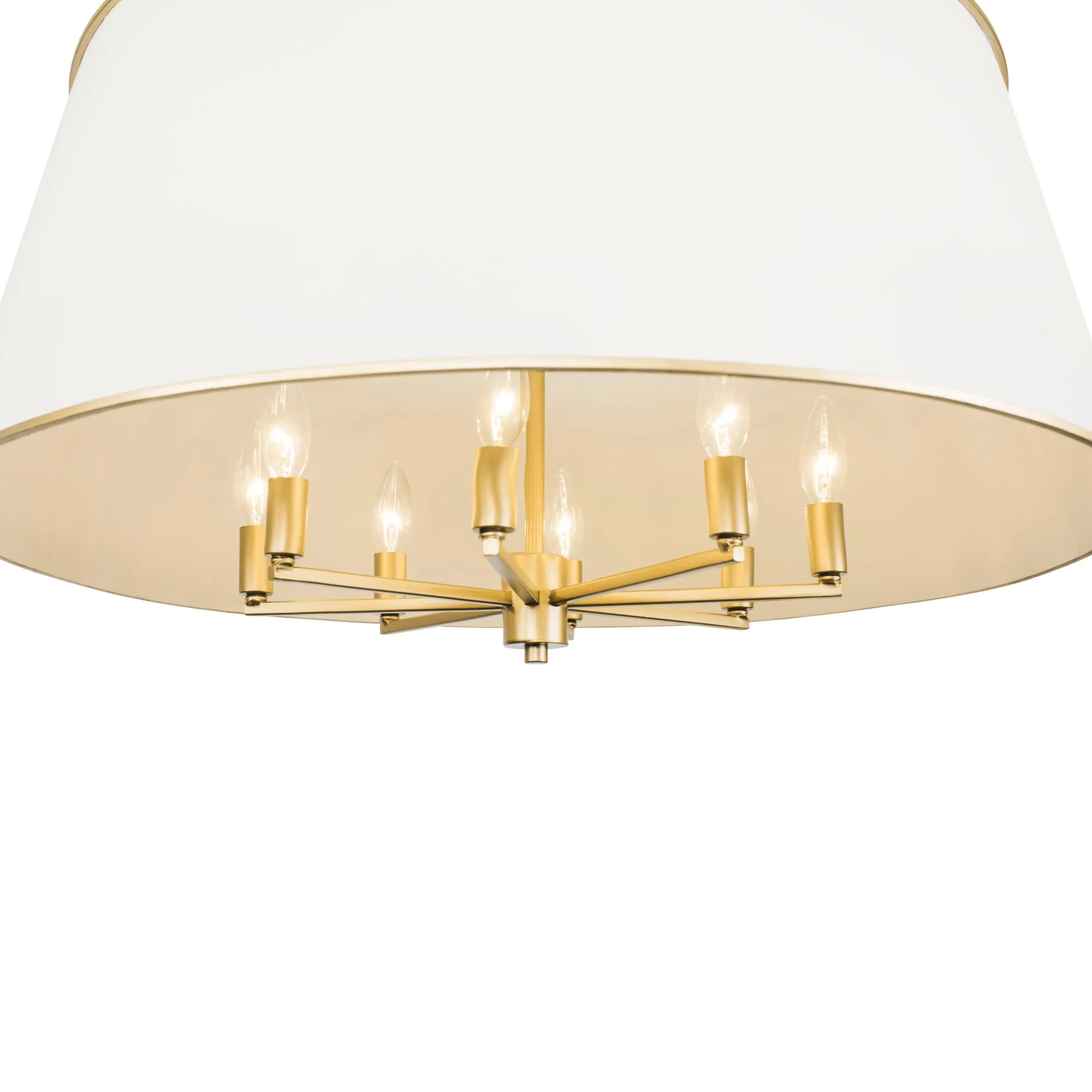 Coco 364P08MWFG 8-Light Pendant Light - Matte White/French Gold