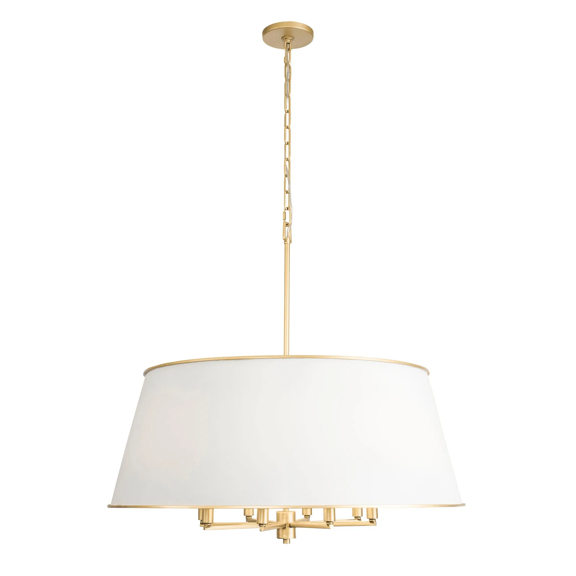 Coco 364P08MWFG 8-Light Pendant Light - Matte White/French Gold