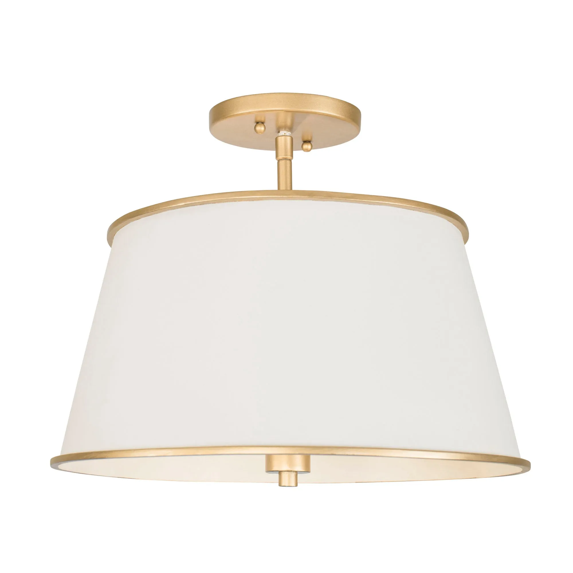 Coco 364S04MWFG 4-Light Semi-Flush - Matte White/French Gold