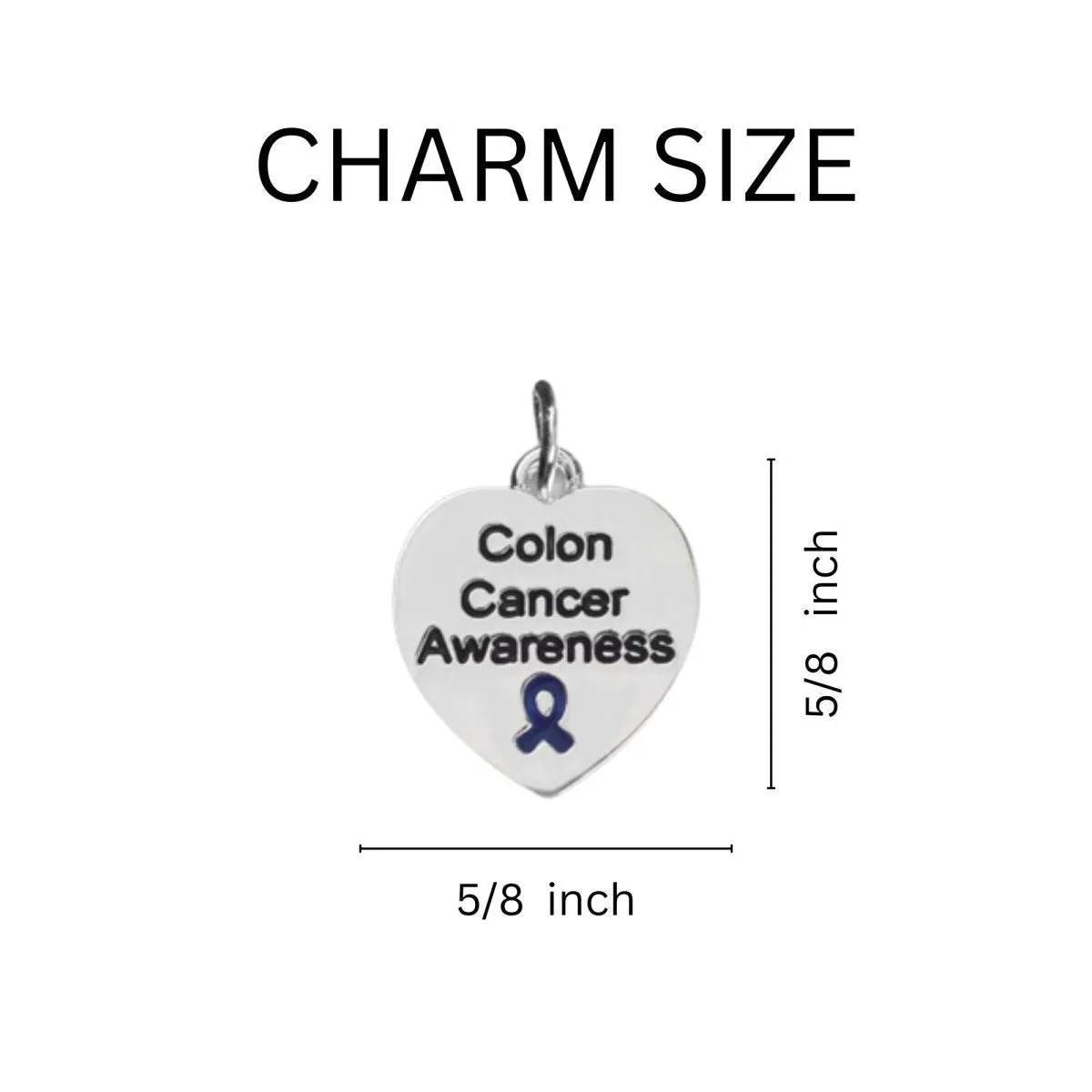 Colon Cancer Awareness Heart Split Style Key Chains