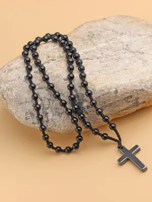 Cross Pendant Beaded Necklace Jewelry for Women Gift for Her Necklace