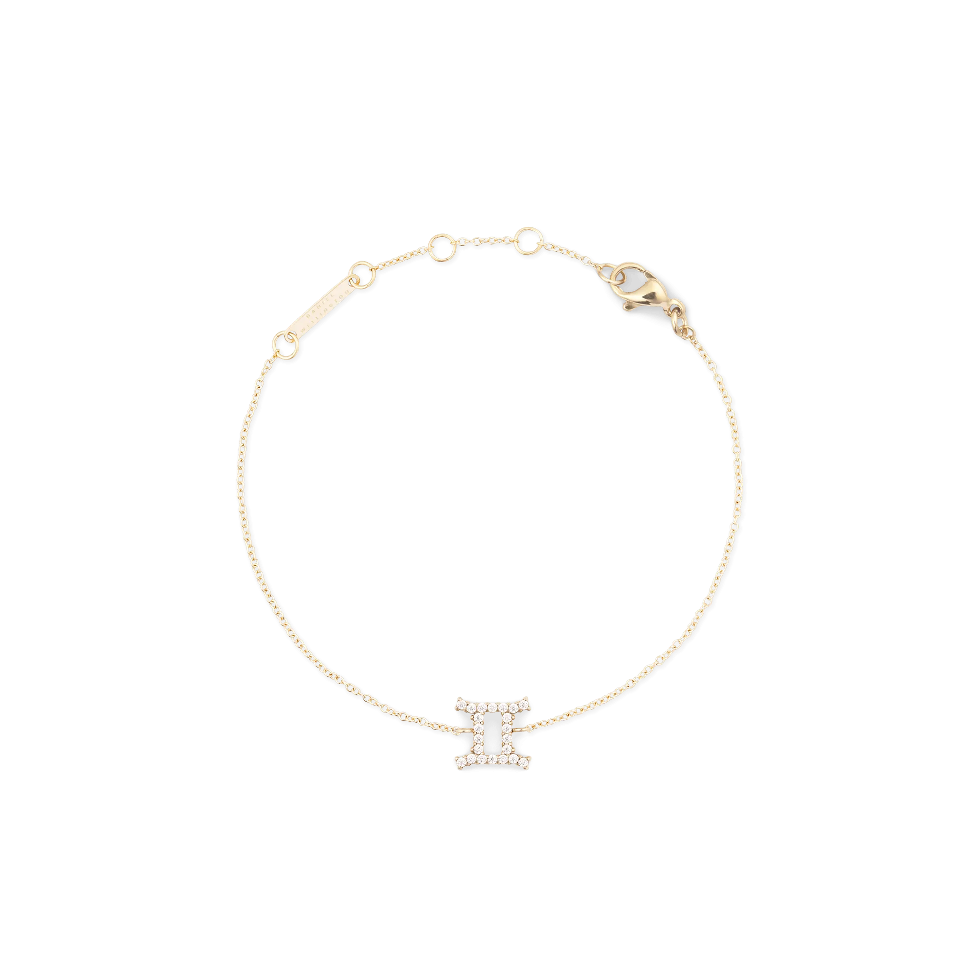 Crystal Zodiac Chain Bracelet Gold