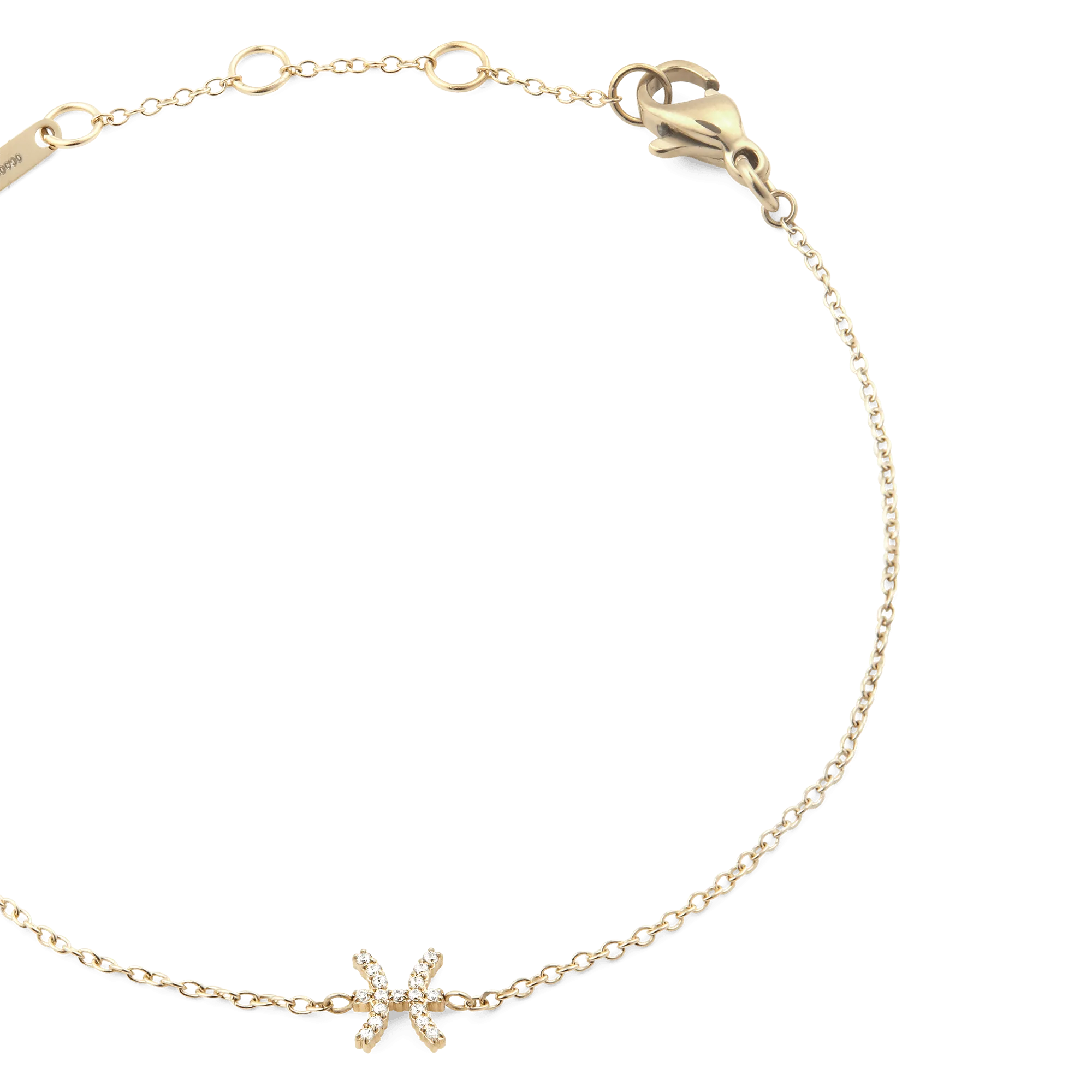 Crystal Zodiac Chain Bracelet Gold