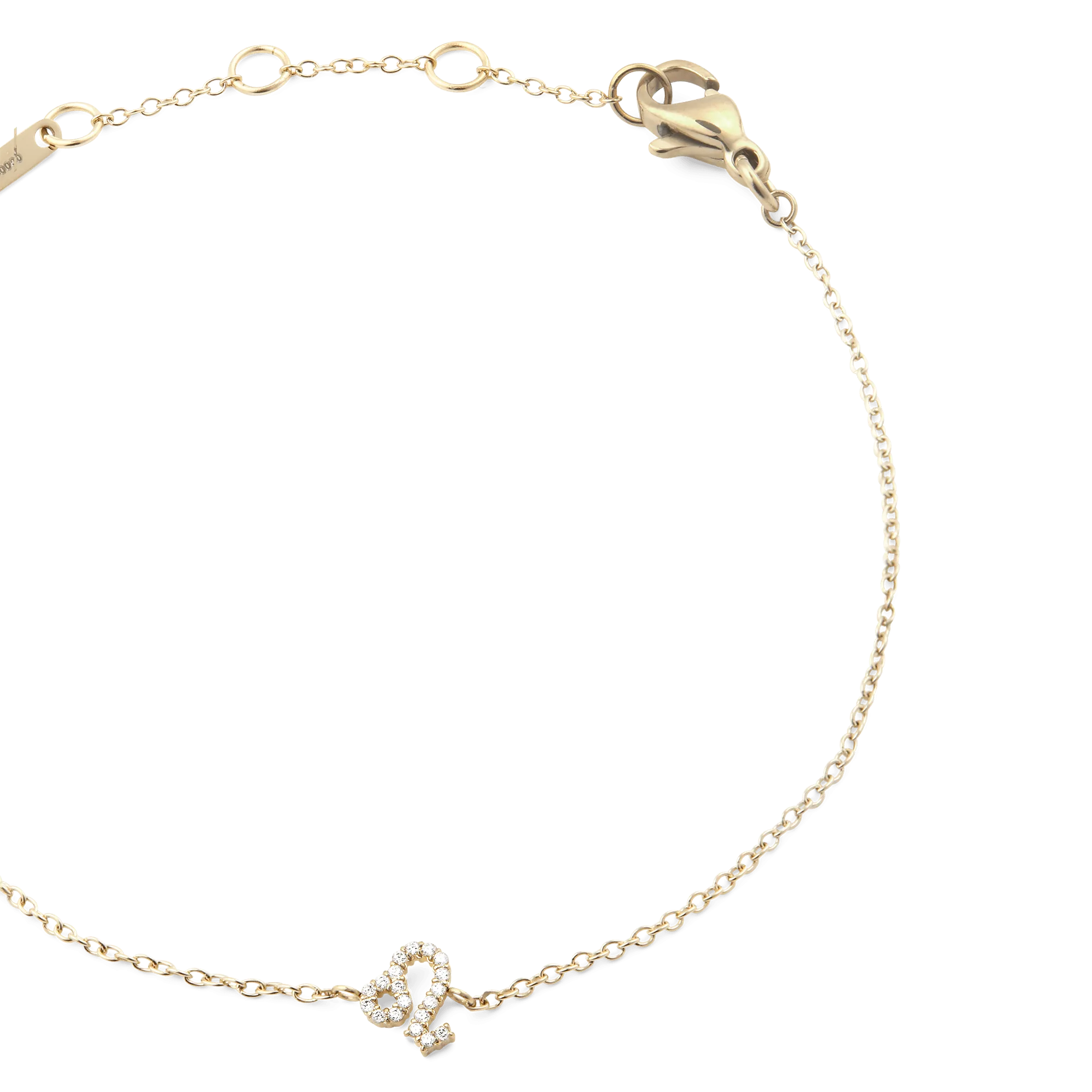 Crystal Zodiac Chain Bracelet Gold