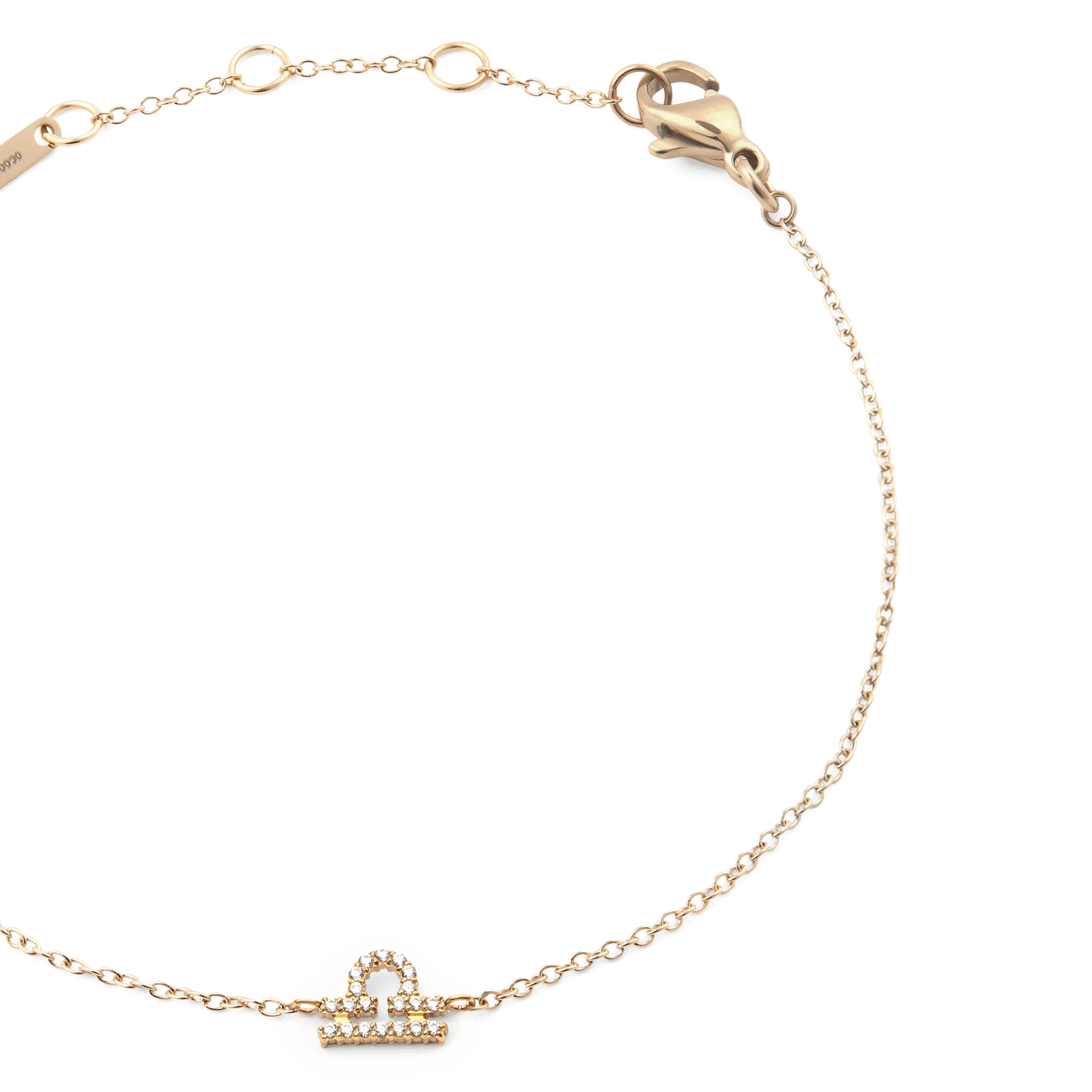 Crystal Zodiac Chain Bracelet Gold