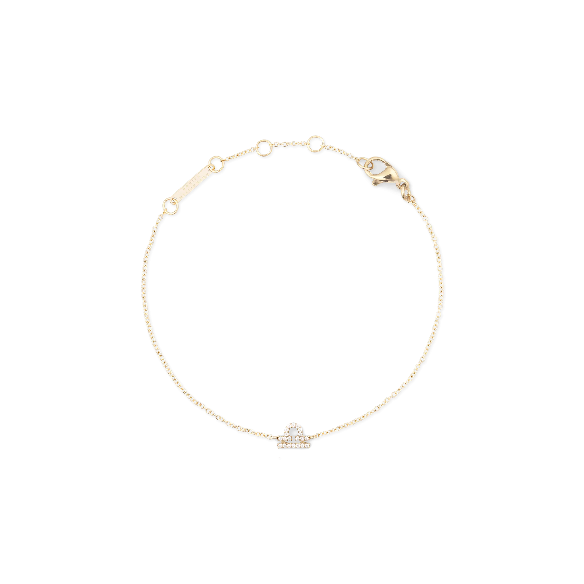 Crystal Zodiac Chain Bracelet Gold