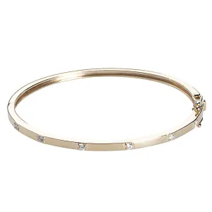 Diamond Ribbon Bangle Bracelet