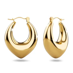 Dilan Solid Hoop Gold Earrings