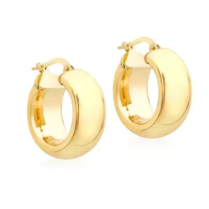 DUO FINE 9 CT YELLOW GOLD 18MM HOOP EARRINGS