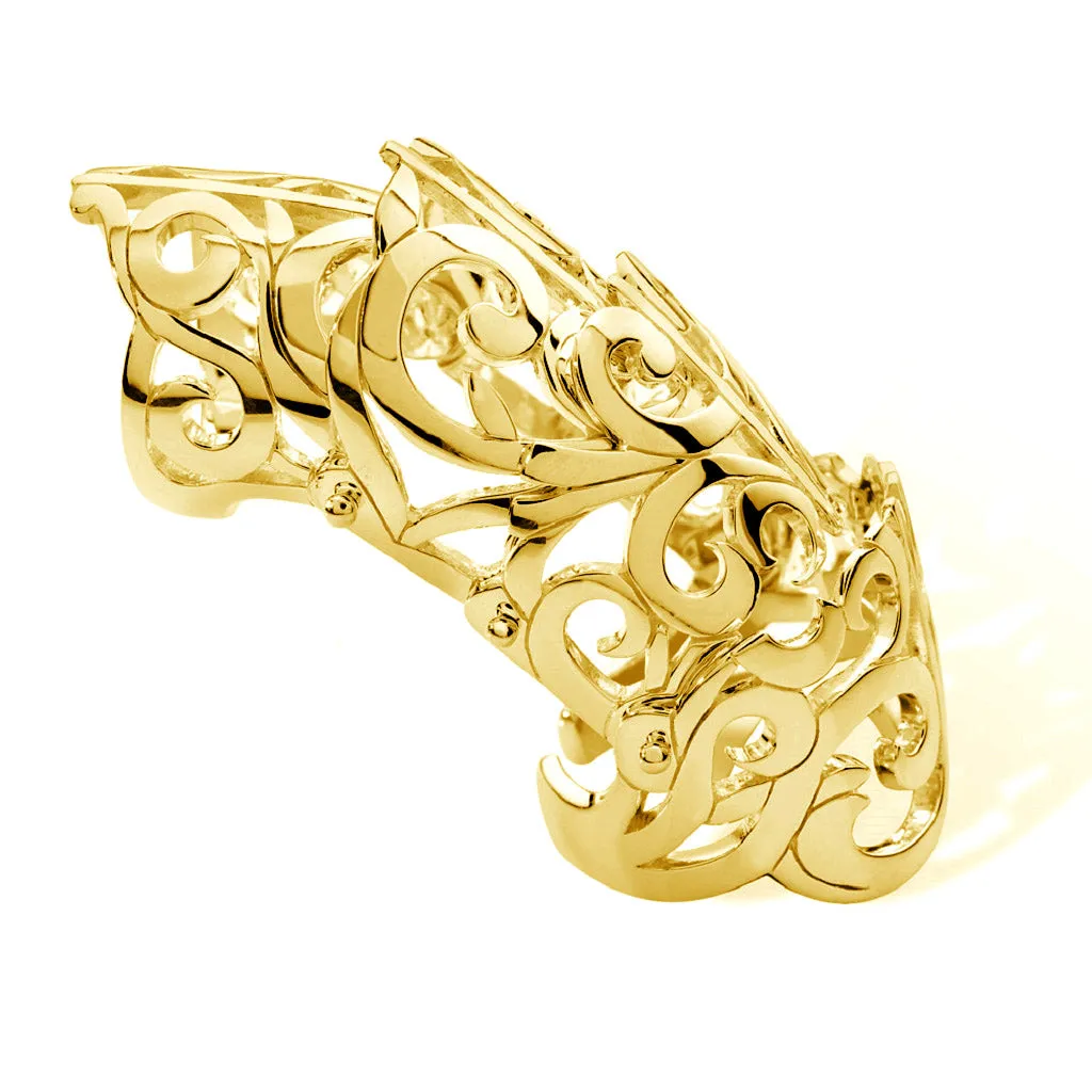 Elements Full Armour Ring in Gold Vermeil