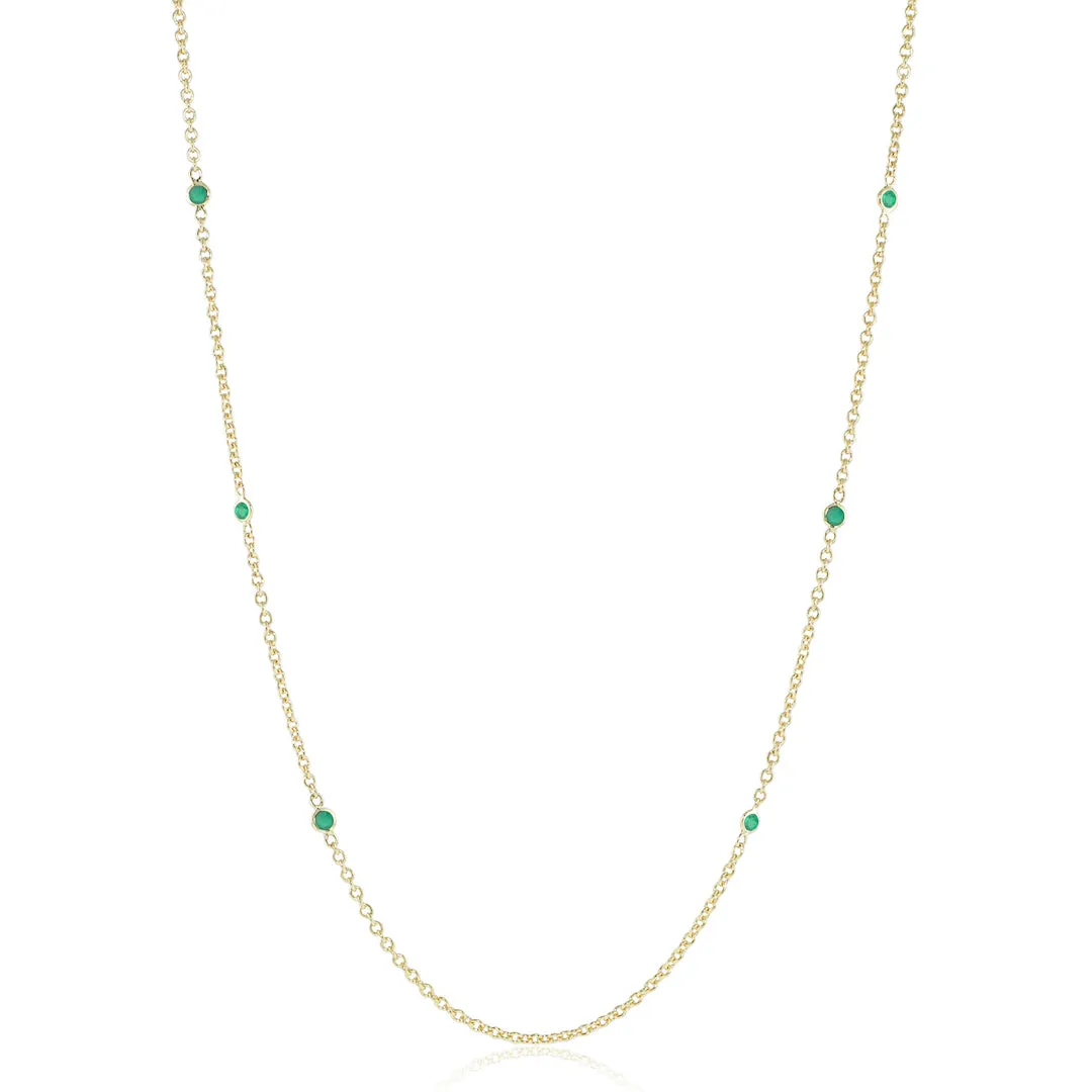 Emerald Station Necklace