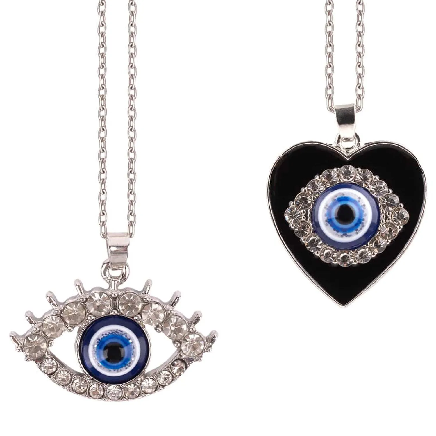 Evil Eye Necklaces - 2 Pack Protection Jewelry