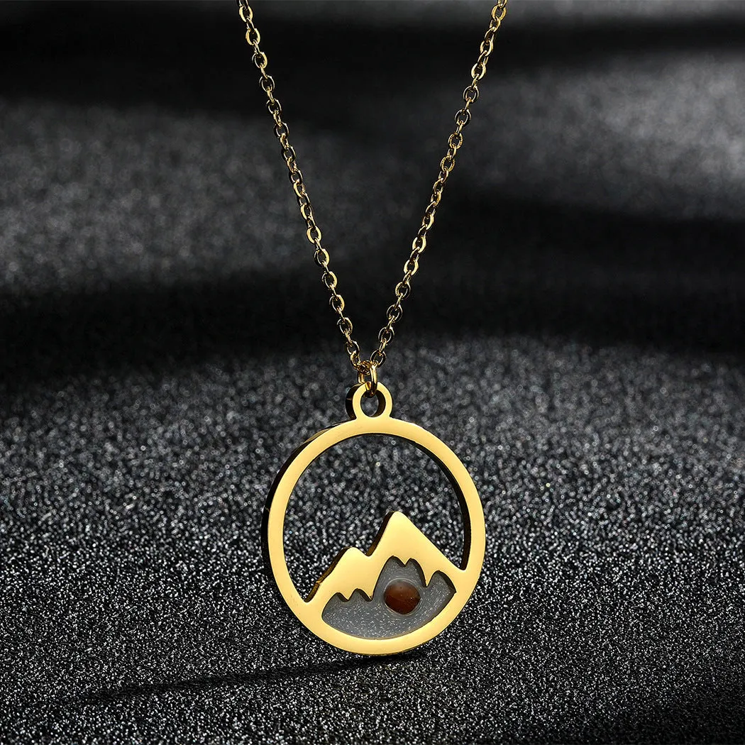 Fashionable And Popular Stainless Steel Mustard Seed Pendant Necklace