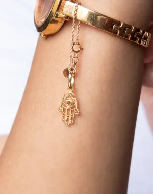 Filigree Hamsa Hand Watch Charm Set