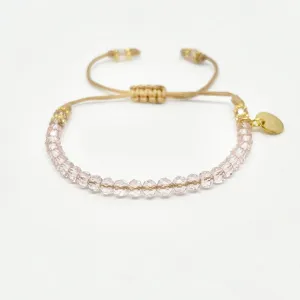 Friendship Crystal Shiny Misty Pink Bracelet