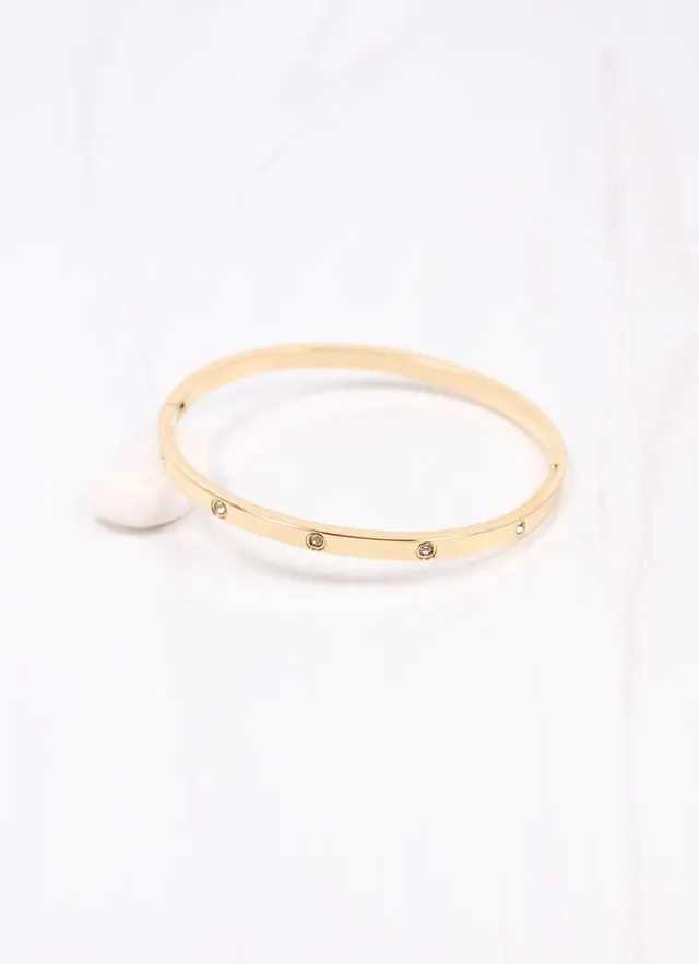 Geneiva CZ Metal Bracelet GOLD