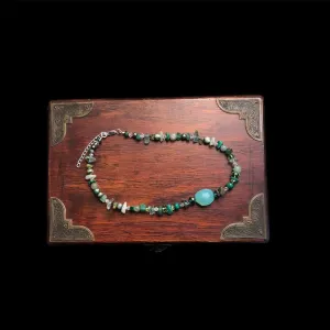 Green Natural Stones Choker Necklace