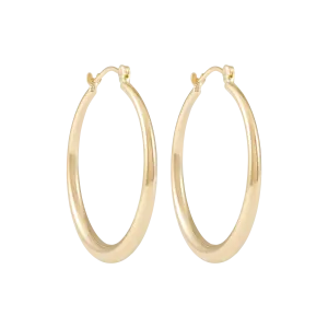 Greta Hoop Earrings - Solid Gold