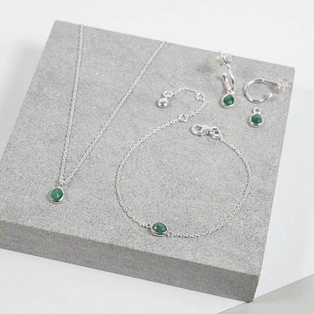 Hampton Emerald & Sterling Silver Necklace