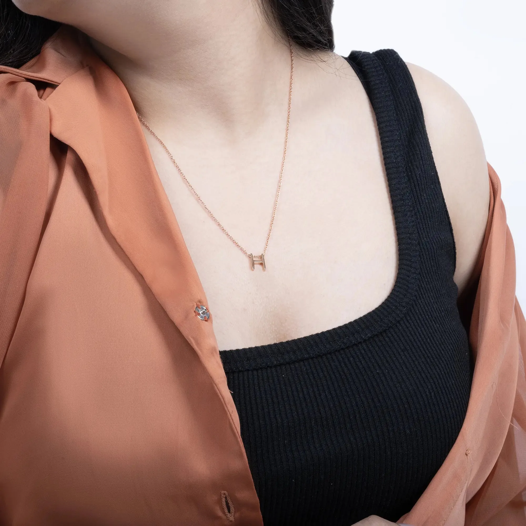 Harmony H Initial Necklace